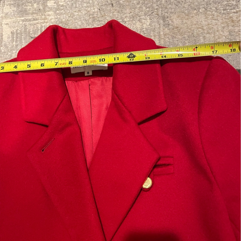 Vintage Kristen Blake Red Wool Blend Trench Coat Size 8 Union Tag EUC - Picture 13 of 13